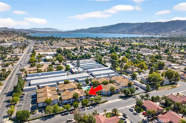 a view of city and mountain