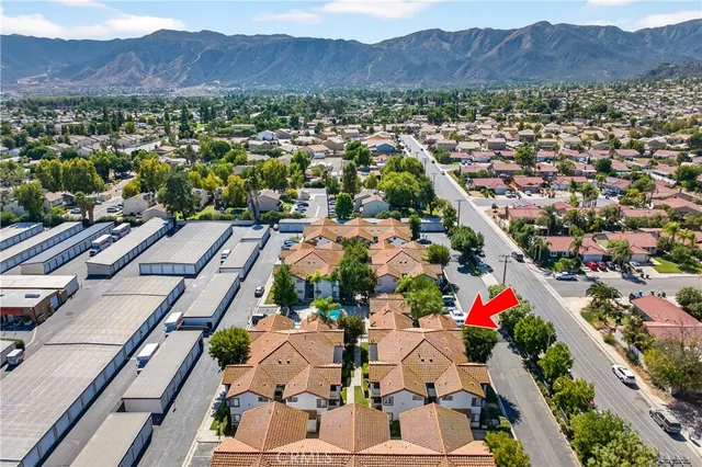 a view of city and mountain