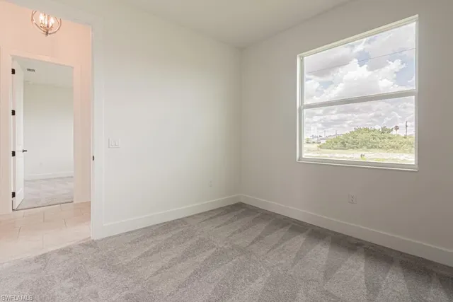 an empty room with a window