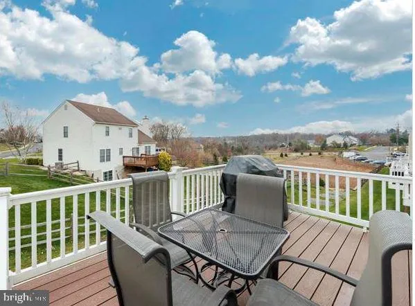 a view of a deck with a patio