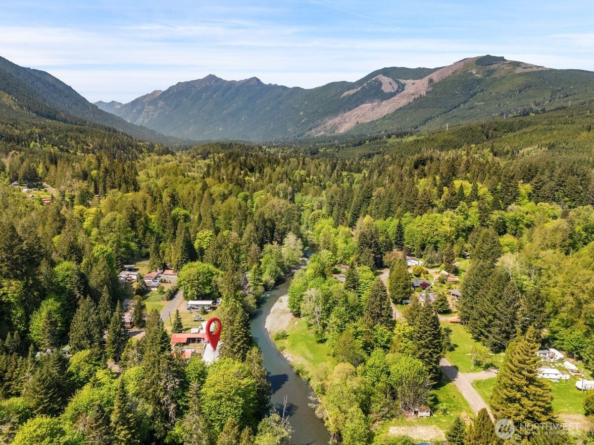 560 Mountain Trail Road Brinnon, WA 98320 - Photo 39 of 40 a view of a lush green hillside and houses