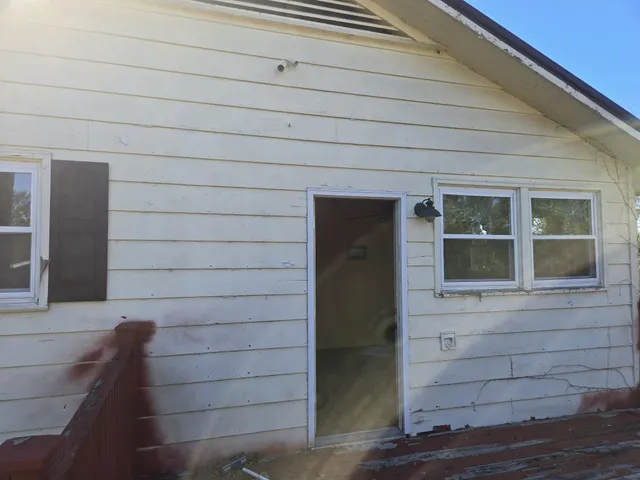 a view of front door