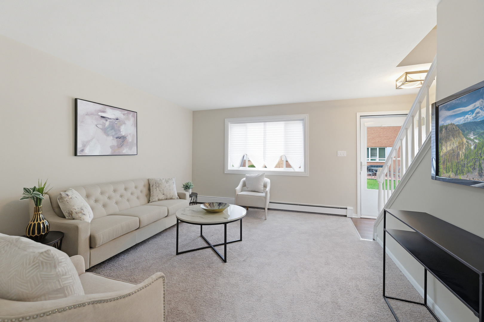 1231 Town Crest Drive, Unit E New Lenox, IL 60451 - Photo 3 of 15 a living room with furniture and a window