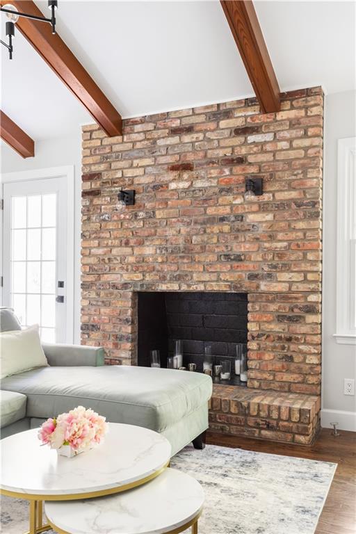 5925 Old Bill Cook Road Atlanta, GA 30349 - Photo 10 of 49 a living room with furniture and a fireplace