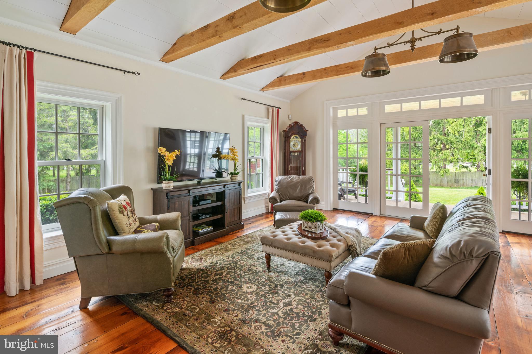 24 Valley Crest Road Lebanon, NJ 08833 - Photo 20 of 49 Great Room with Cathedral Ceiling and Beams