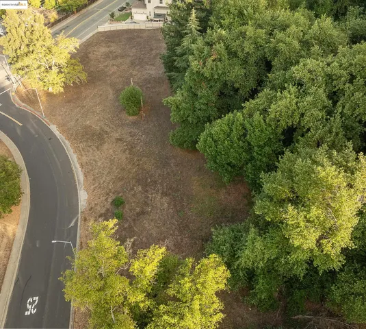 an aerial view of a residential houses with yard