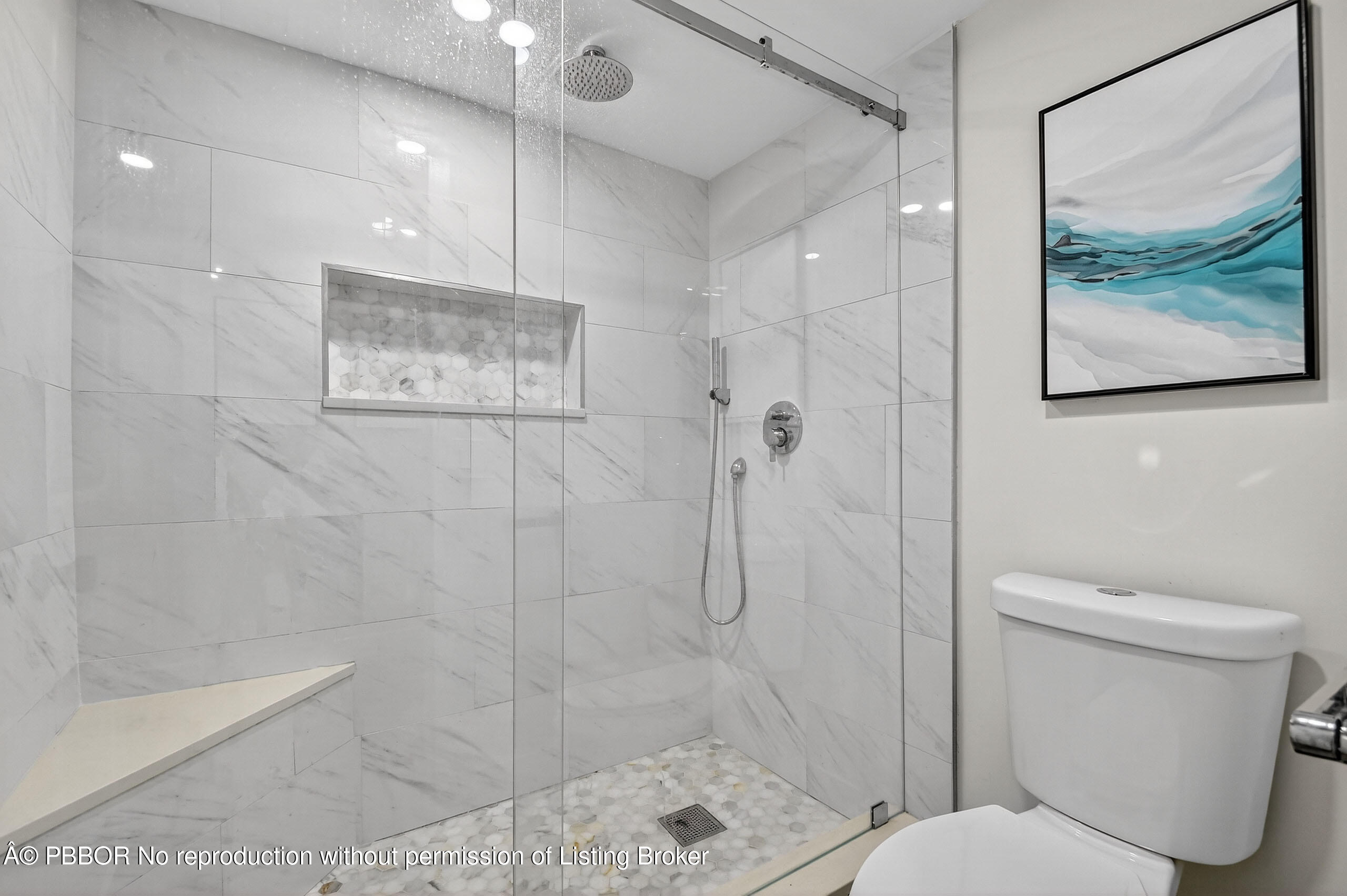 3610 South Ocean Boulevard, Unit 608 Palm Beach, FL 33480 - Photo 17 of 38 a bathroom with a shower and toilet