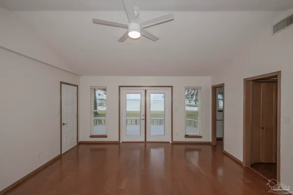an empty room with window