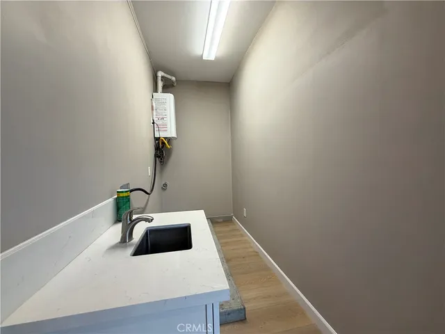 a bathroom with a sink