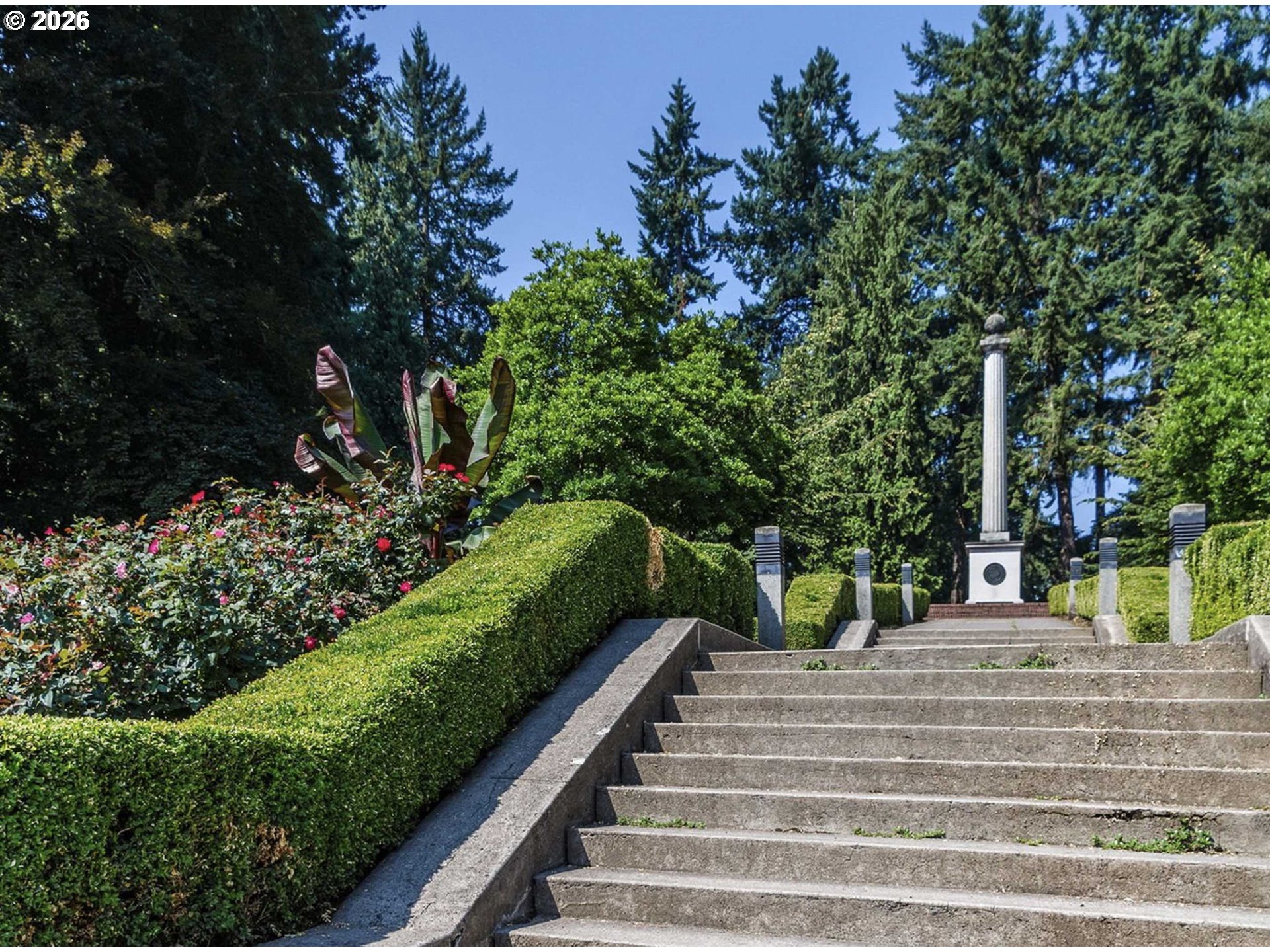 2393 Southwest Park Place, Unit 302 Portland, OR 97205 - Photo 34 of 35 a view of pathway with flower garden