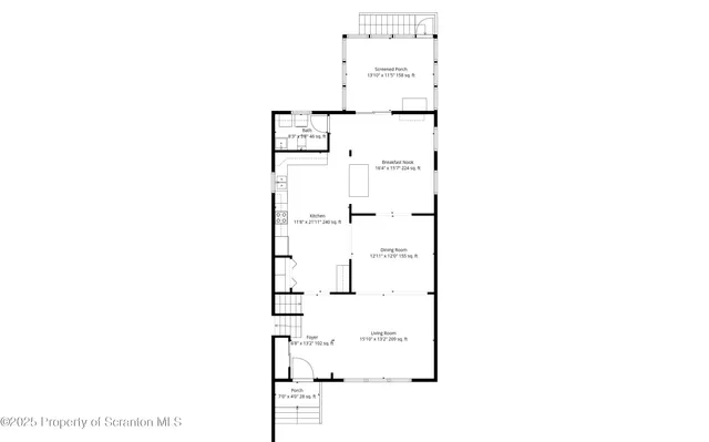 a picture of a bench in front of door