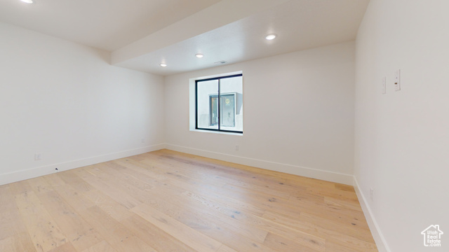 683 North Heritage Street Mapleton, UT 84664 - Photo 27 of 40 Empty room featuring light wood-type flooring and recessed lighting