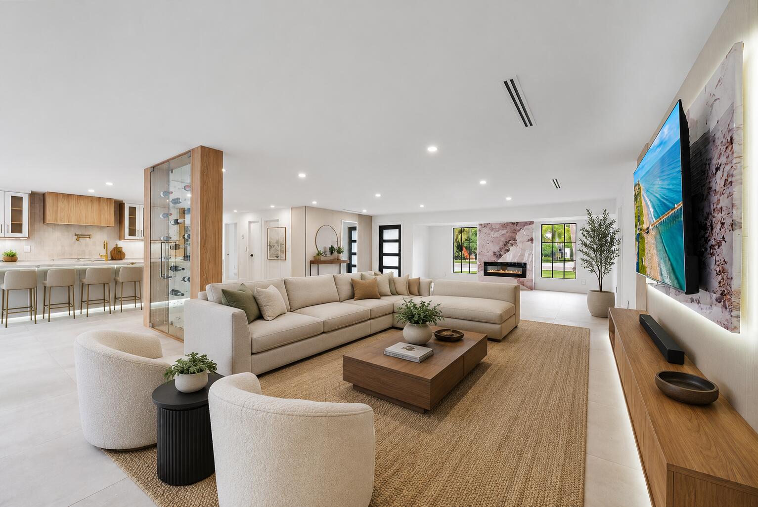 391 West Riverside Drive Tequesta, FL 33469 - Photo 7 of 52 Living Room Rendition