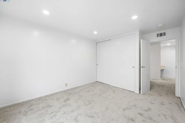 an empty room with an entryway