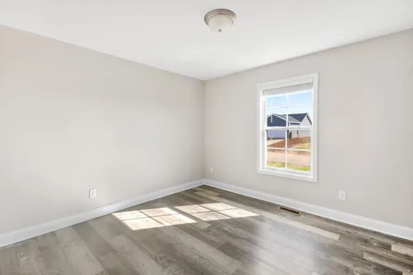 an empty room with a window