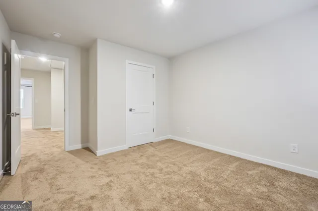 an empty room with a natural light