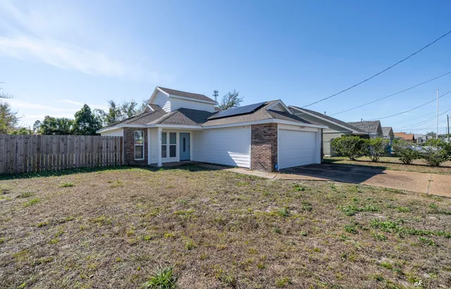 a backyard of a house