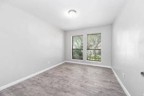 an empty room with a window