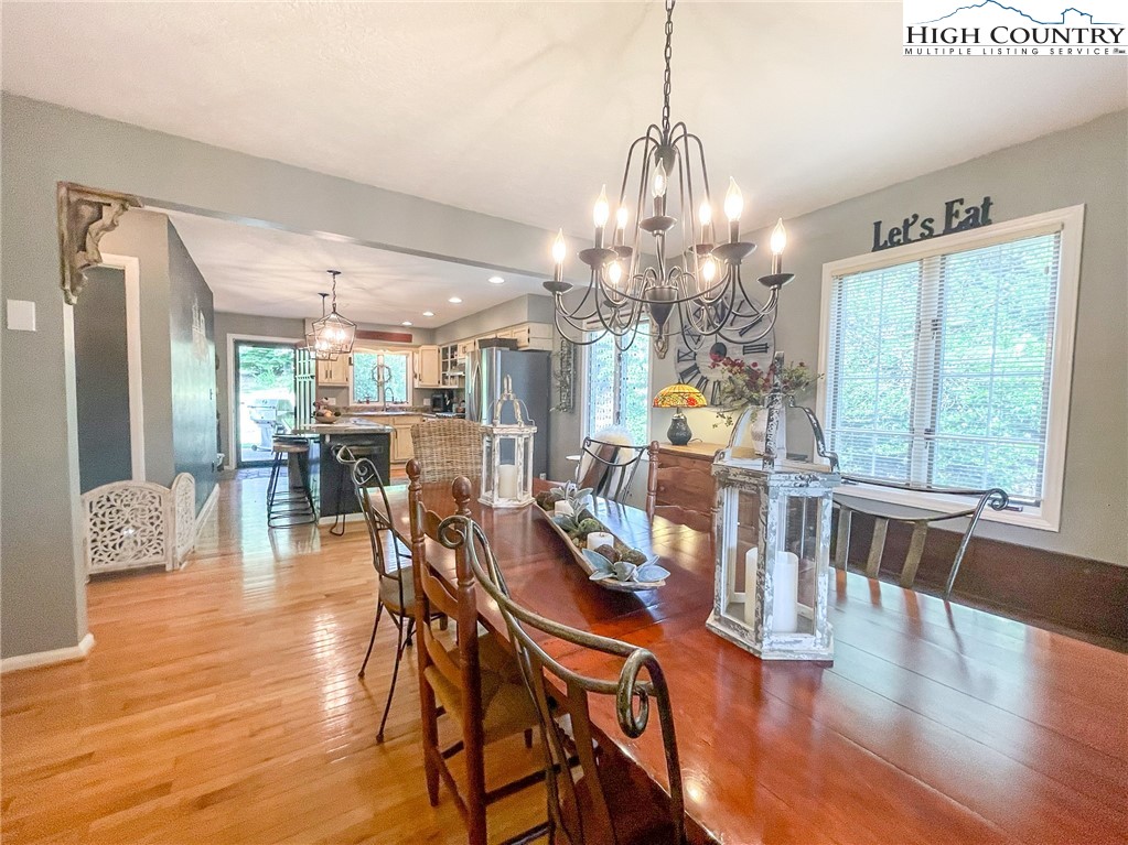 4850 US Highway 421 Vilas, NC 28692 - Photo 23 of 46 a view of a dining room with furniture window and wooden floor