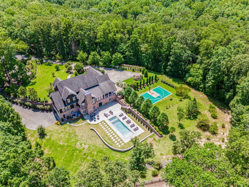 254 Nicholson Road Blue Ridge, GA 30513 - Photo 82 of 86 an aerial view of a house with a garden