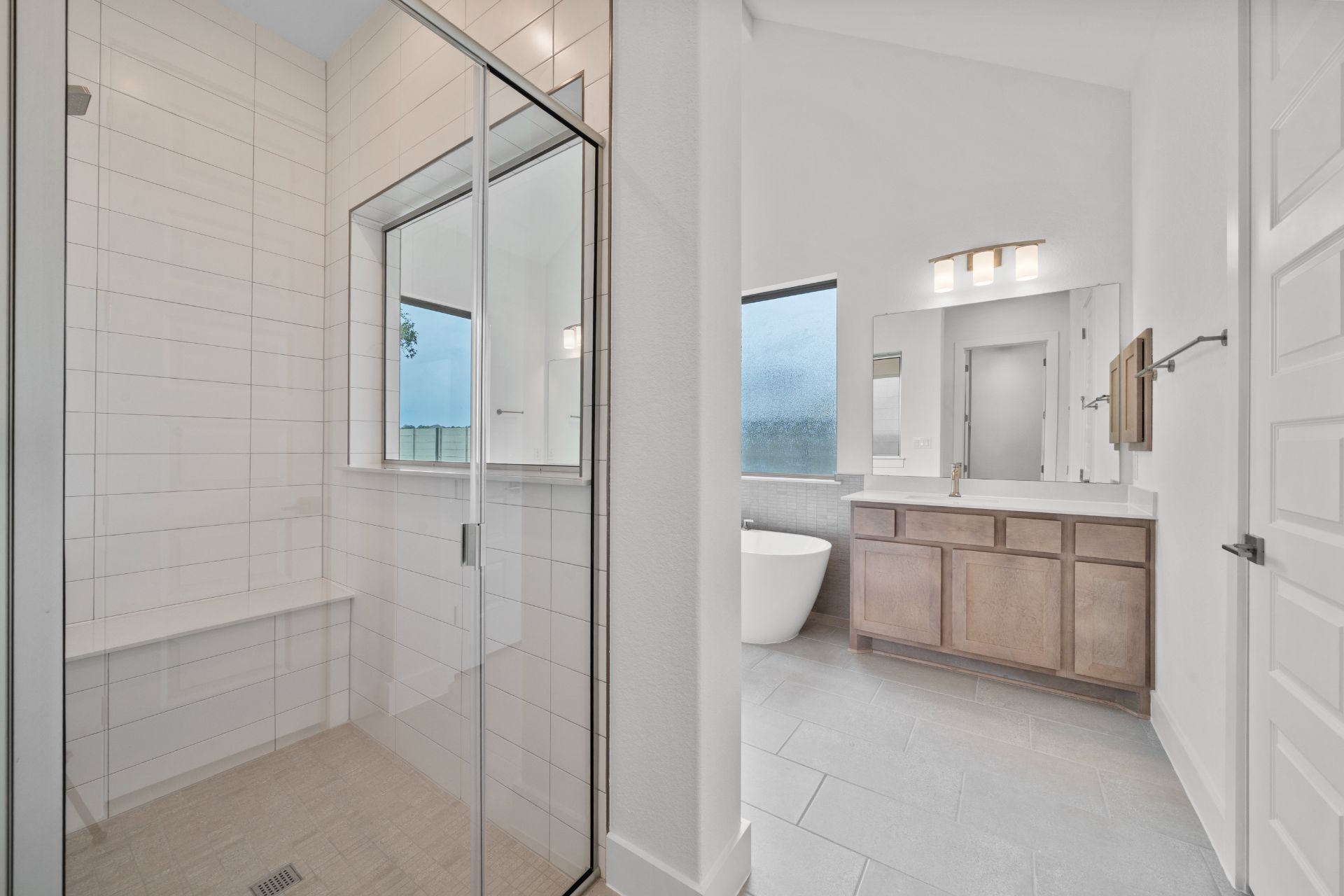 1802 Crimson Sunset Drive Georgetown, TX 78628 - Photo 19 of 38 Walk-in shower in Primary Bath