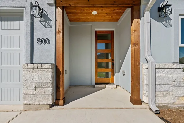 a view of front door of house