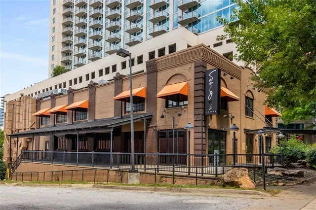 a front view of a building