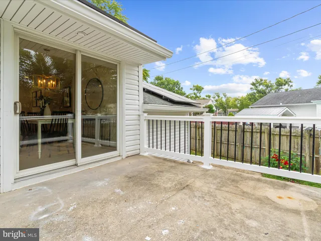 a view of a porch with a backyard