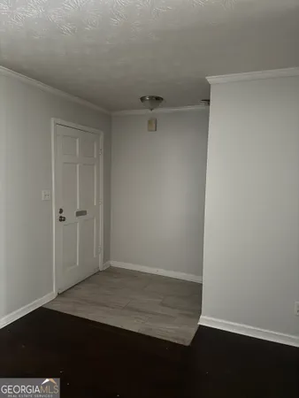 an empty room with a closet