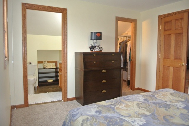 44W392 Plank Road Hampshire, IL 60140 - Photo 18 of 25 a bedroom with a bed and a mirror