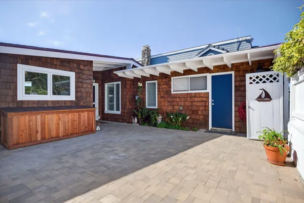 a front view of a house with entryway