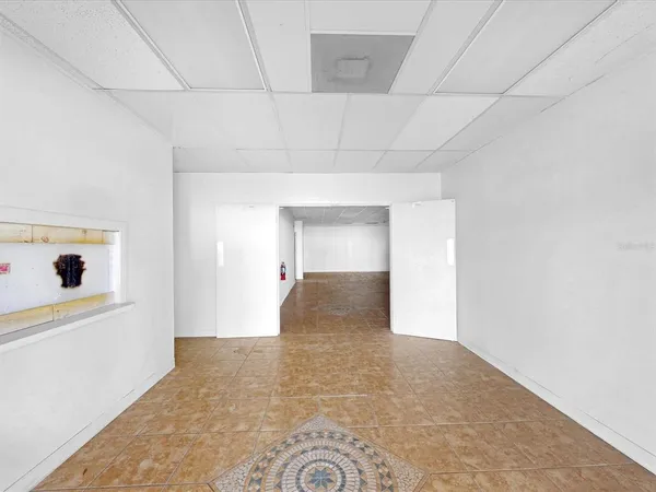 an empty room with a window