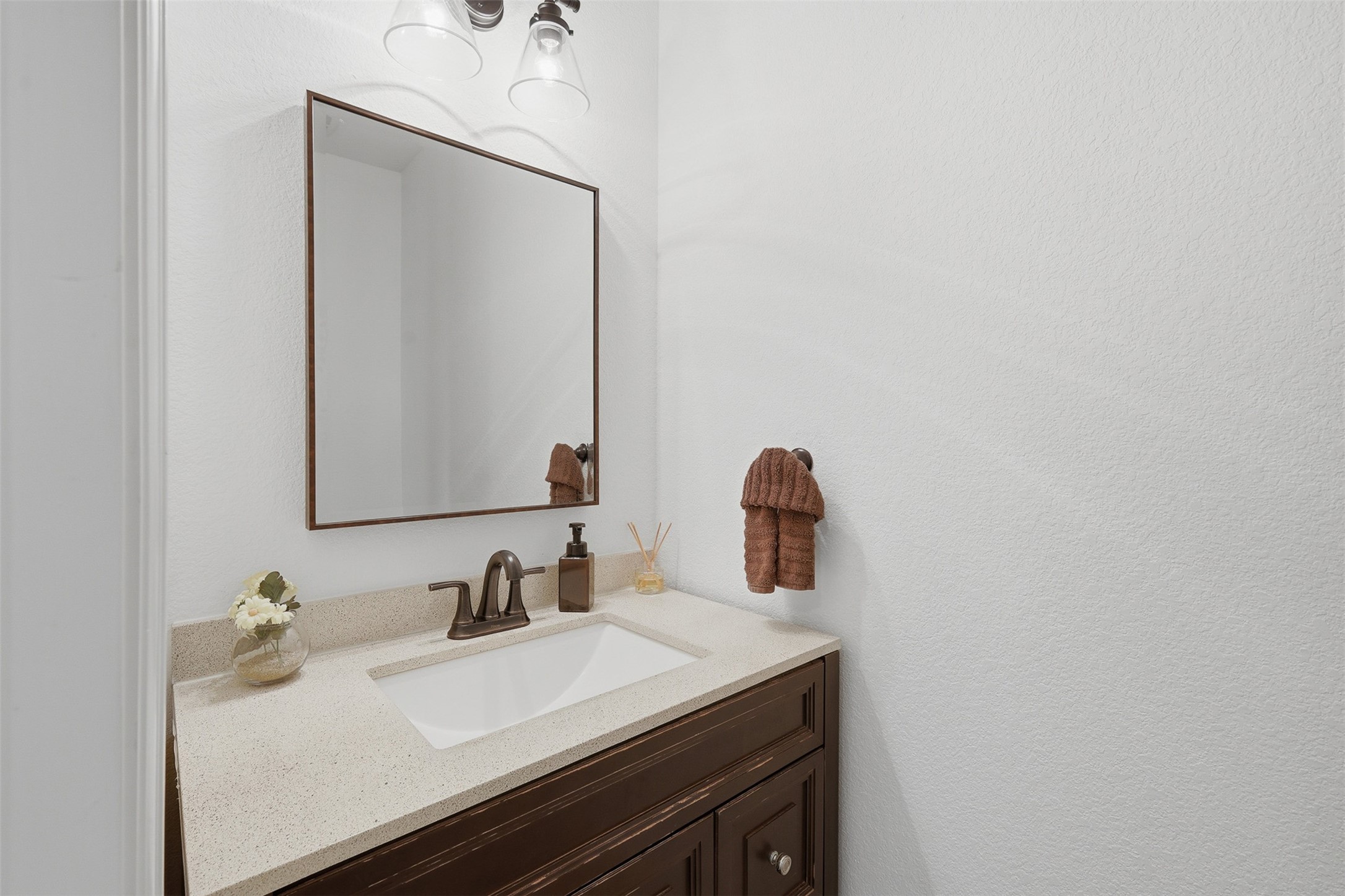 6835 Preston Grove Drive Spring, TX 77389 - Photo 31 of 49 a bathroom with a sink and a mirror