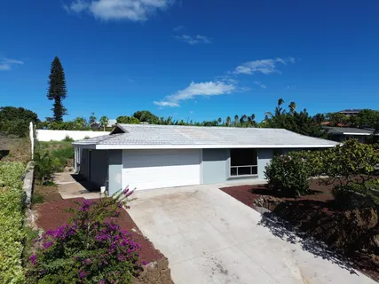 a view of a terrace with a garden