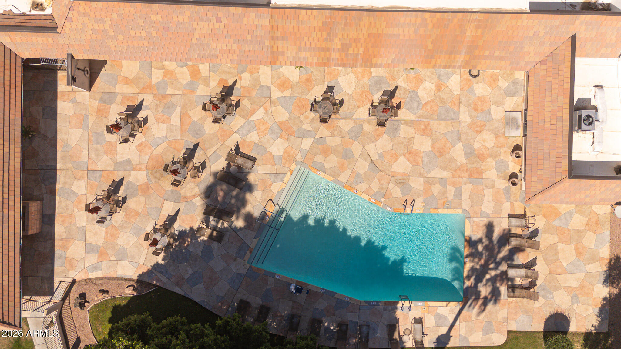 201 South Greenfield Road, Unit 254 Mesa, AZ 85206 - Photo 29 of 35 an aerial view of residential houses with outdoor space and trees
