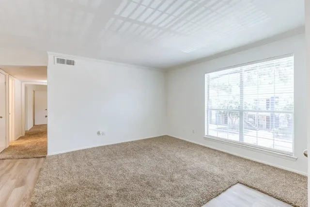 an empty room with a window