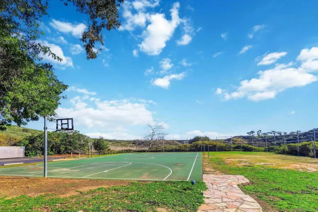 a view of a lake with a big yard
