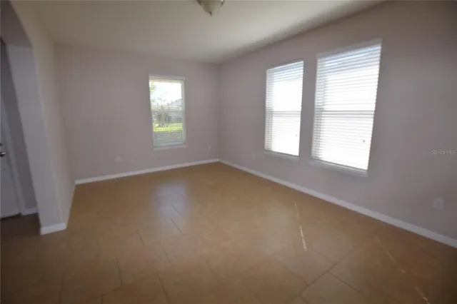 an empty room with a window