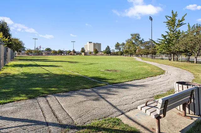 a view of a terrace with chairs
