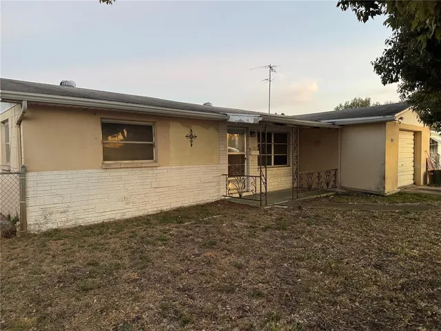 a backyard of a house