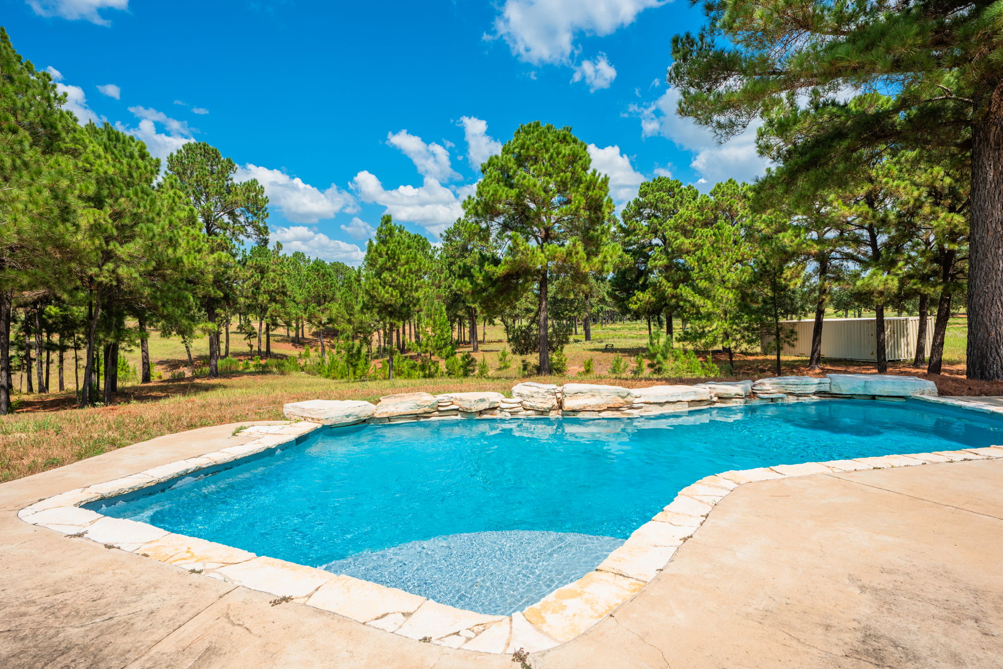 212 Meuth Cemetery Road Red Rock, TX 78662 - Photo 32 of 38 Swimming pool with a patio and view of scattered trees