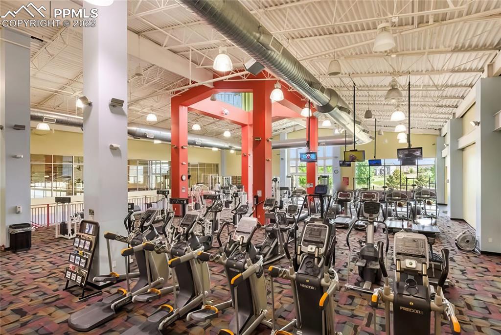 10751 Rolling Mesa Drive Peyton, CO 80831 - Photo 26 of 27 a view of gym with large windows