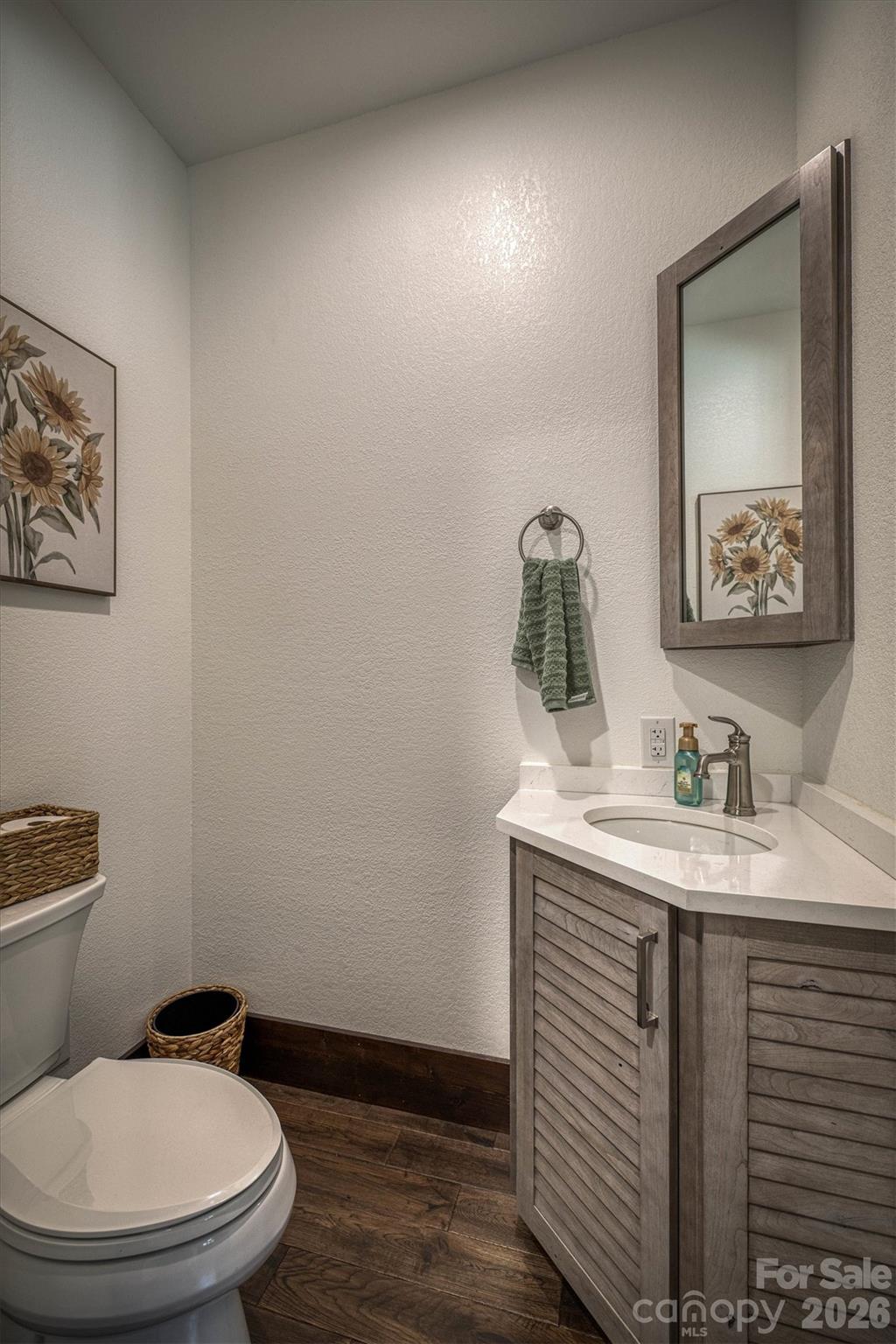 2243 Cottage Park Road Morganton, NC 28655 - Photo 30 of 48 a bathroom with a toilet a sink and mirror