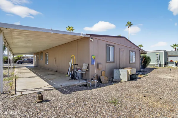 a view of a house with patio