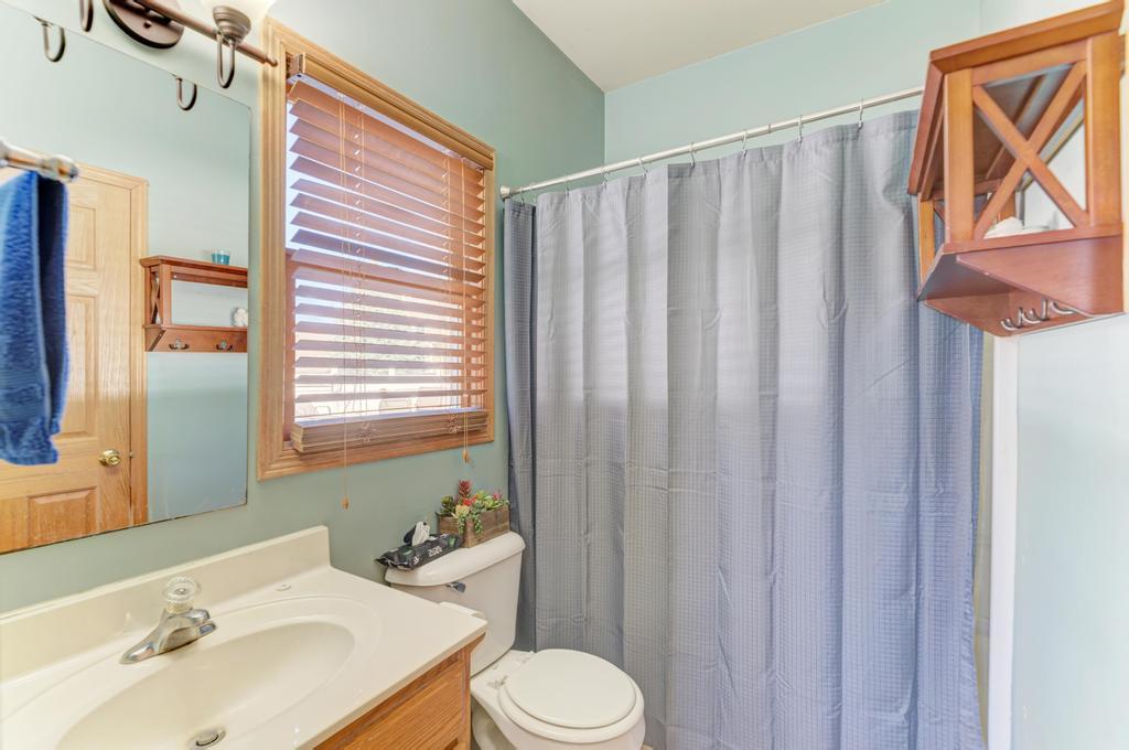 1648 Periwinkle Drive Morris, IL 60450 - Photo 15 of 40 a bathroom with a sink a toilet and shower curtain