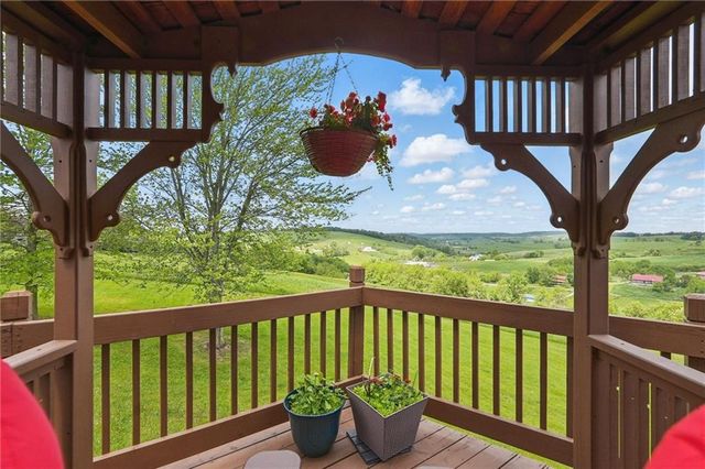 a view of a city from a balcony