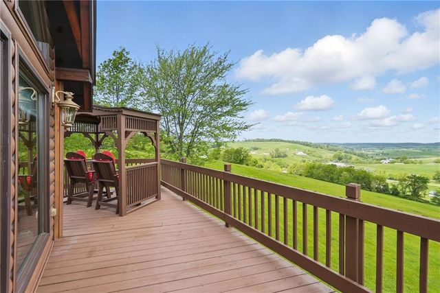 a view of a yard with a garden