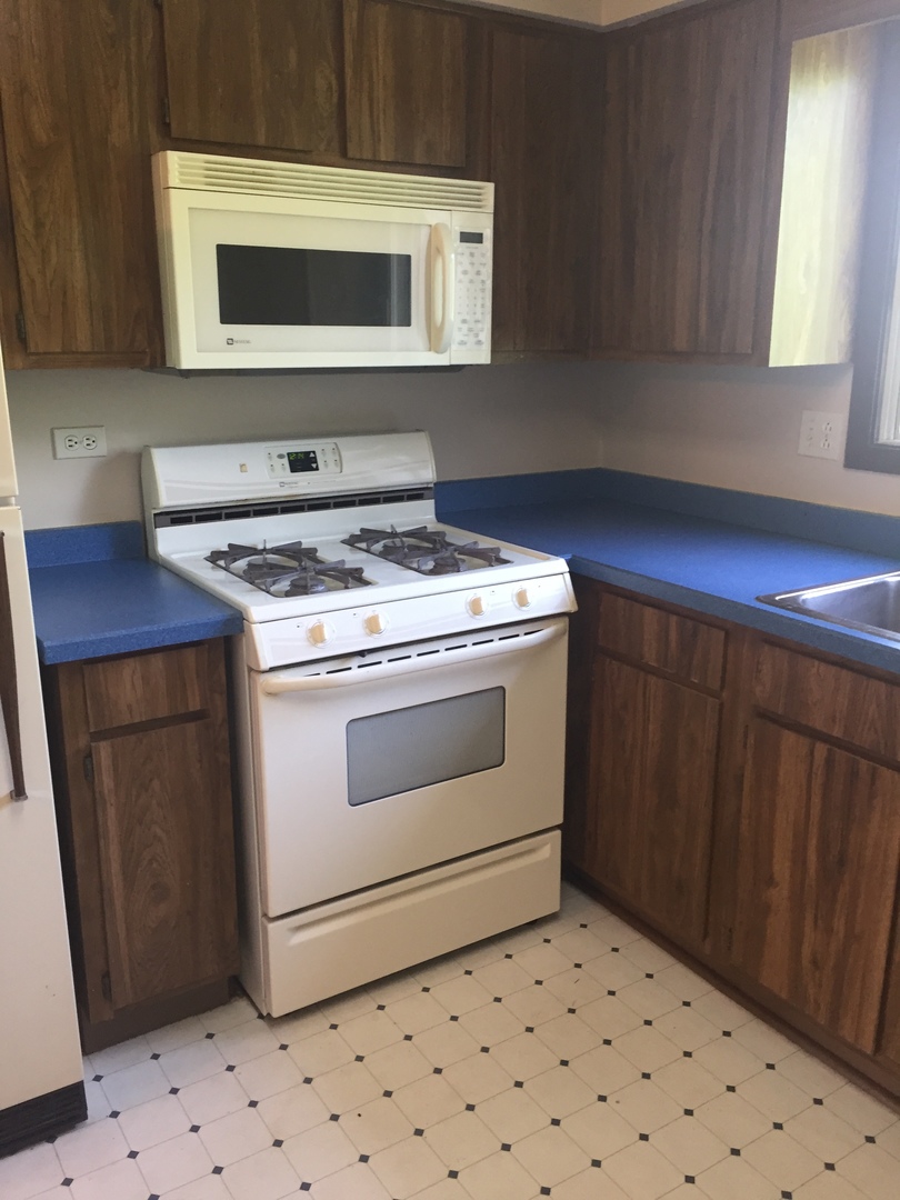 855 Johnstown Lane, Unit B Wheaton, IL 60189 - Photo 5 of 10 a stove top oven sitting inside of a kitchen