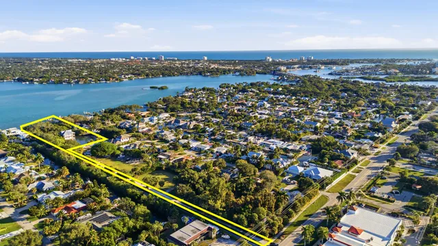 an aerial view of multiple house