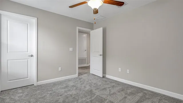 a view of backyard with green space